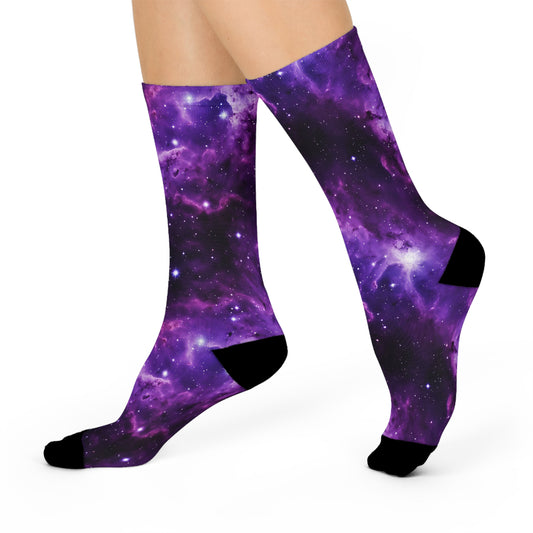 Vivid Purple Space Socks