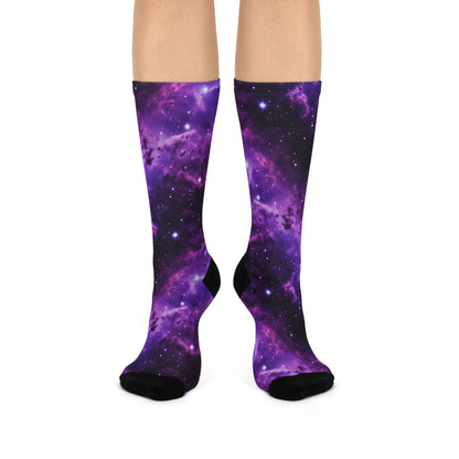 Vivid Purple Space Socks