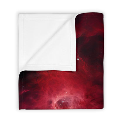 Crimson Nebulae Throw Blanket