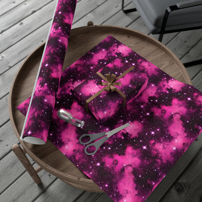 Pink Starscape Wrapping Paper