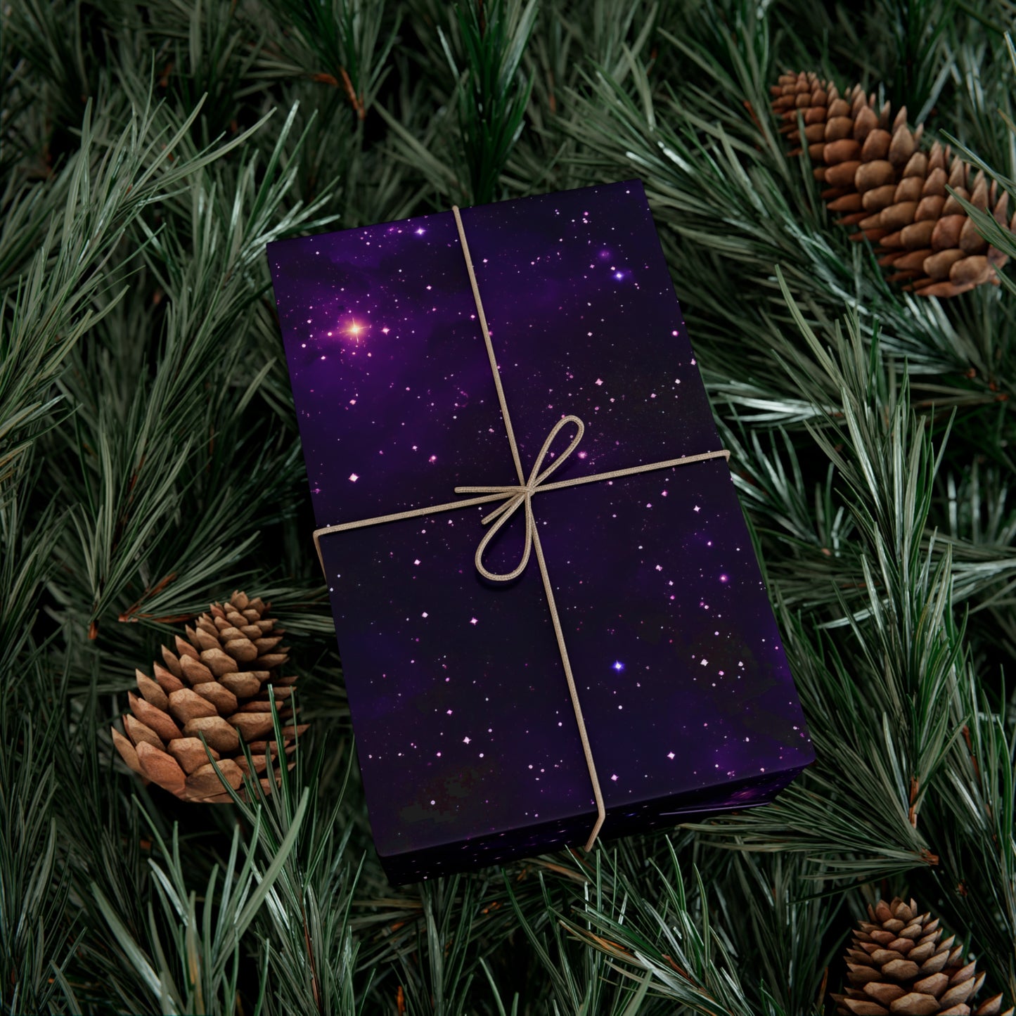 Dark Purple Space Wrapping Paper