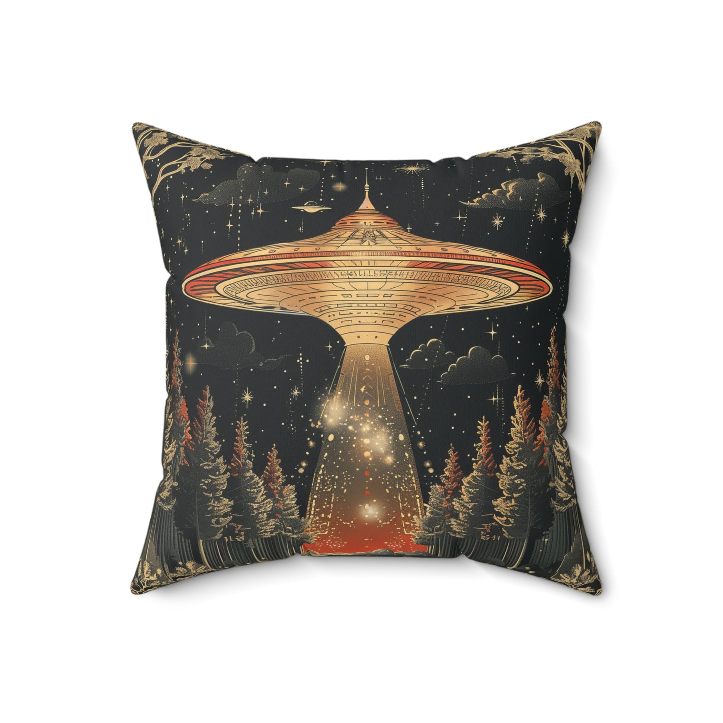 Forest Abduction Throw Pillow