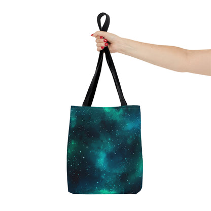 Cyan Starscape Tote Bag