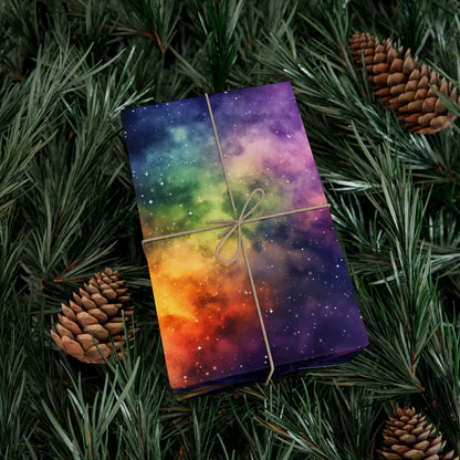 Rainbow Space Wrapping Paper