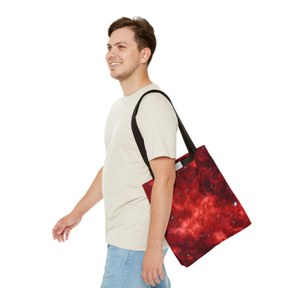 Scarlet Starscape Tote Bag
