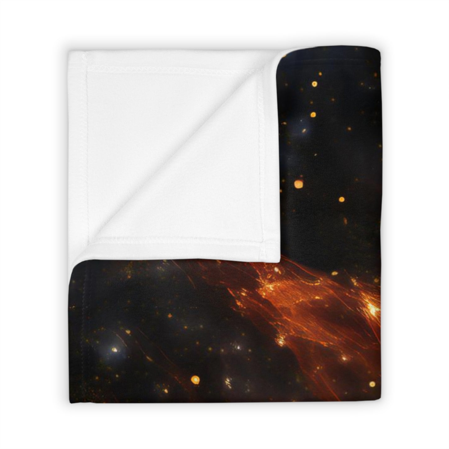 Orange Nebulae Throw Blanket