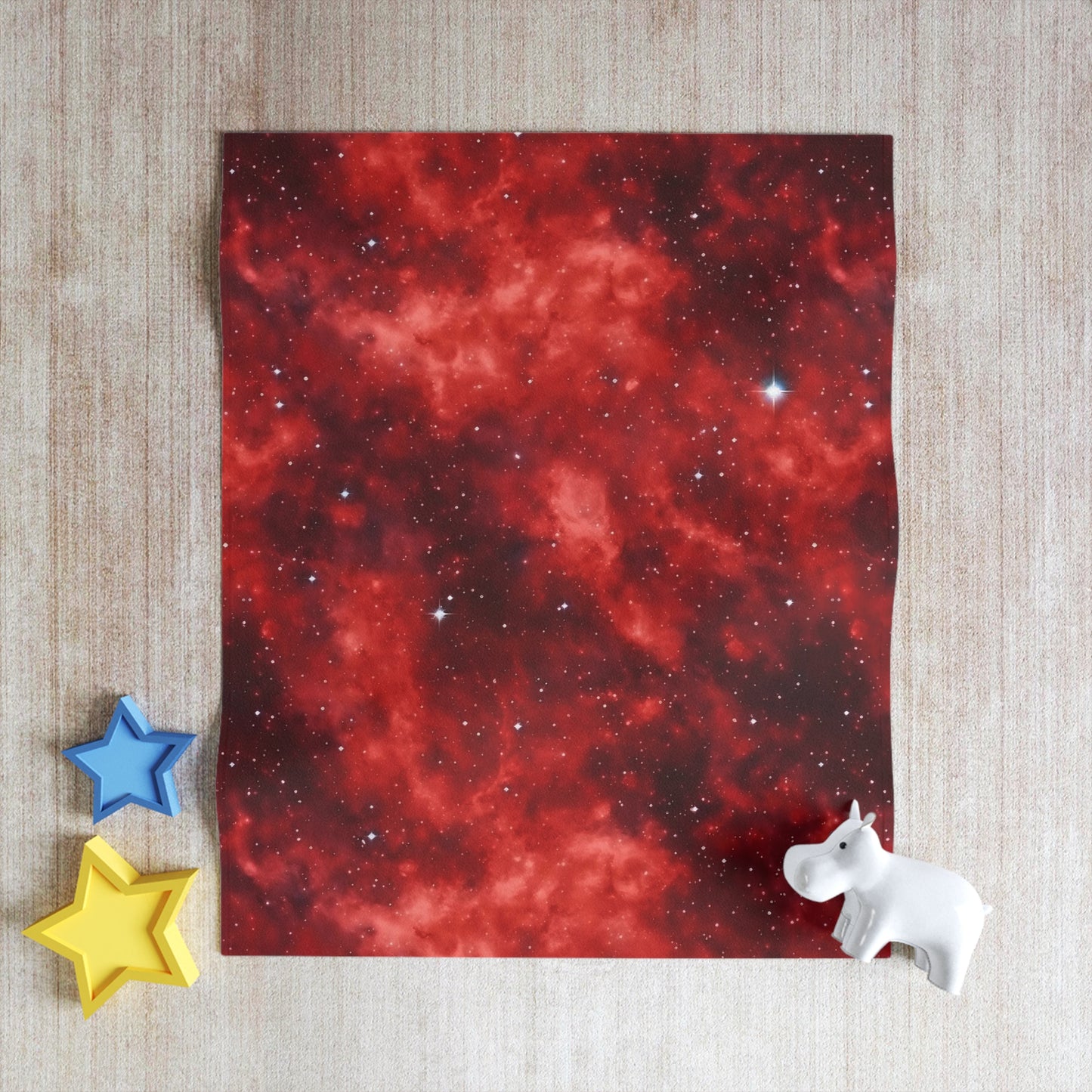 Scarlet Starscape Throw Blanket