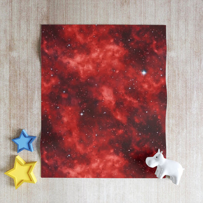 Scarlet Starscape Throw Blanket