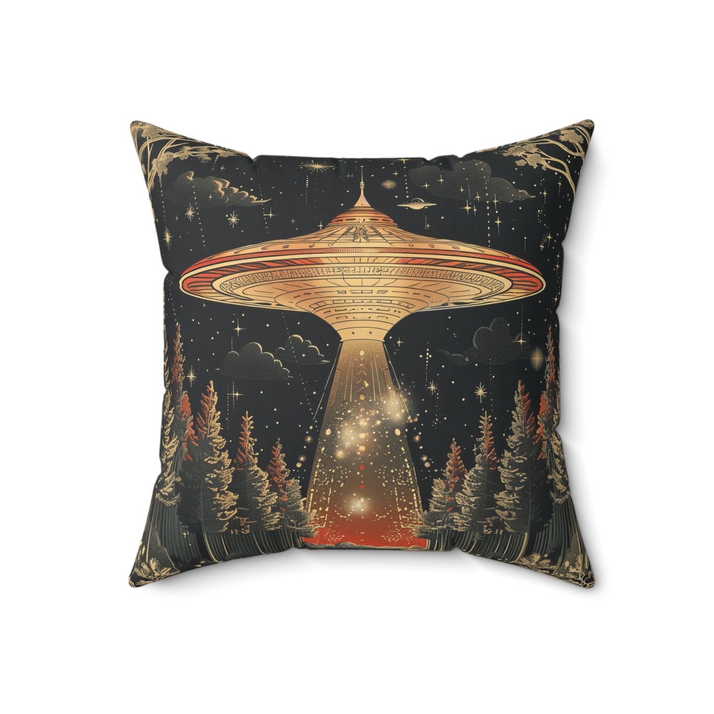 Forest Abduction Throw Pillow