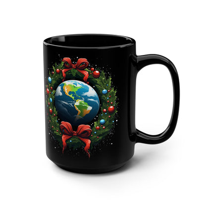 Wreath Orbit 15oz Christmas Coffee Mug