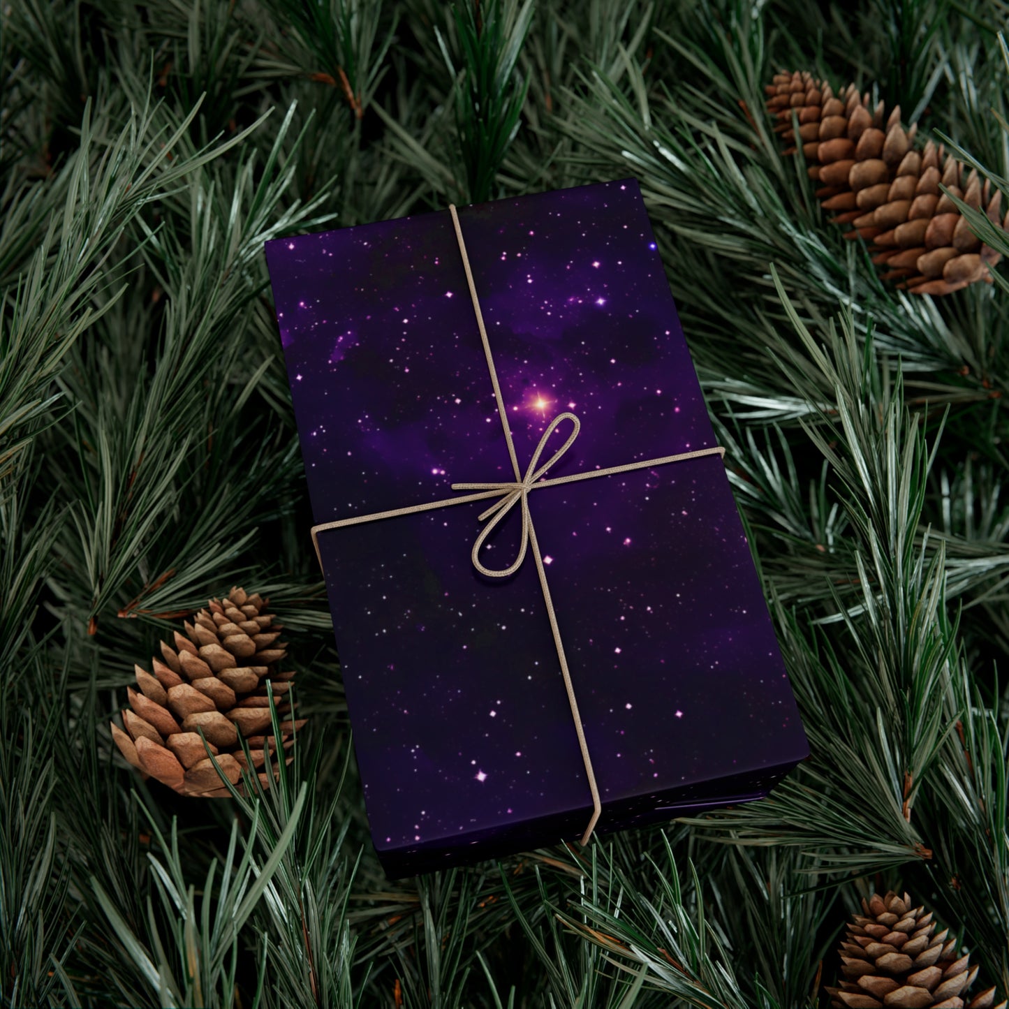 Dark Purple Space Wrapping Paper