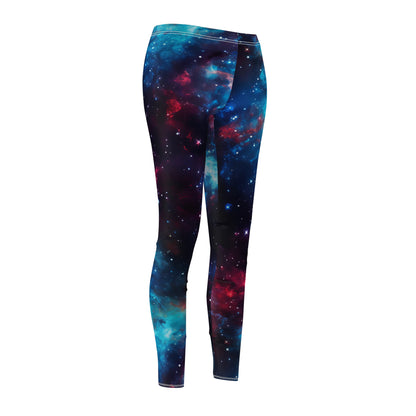 Red & Blue Nebula Casual Leggings