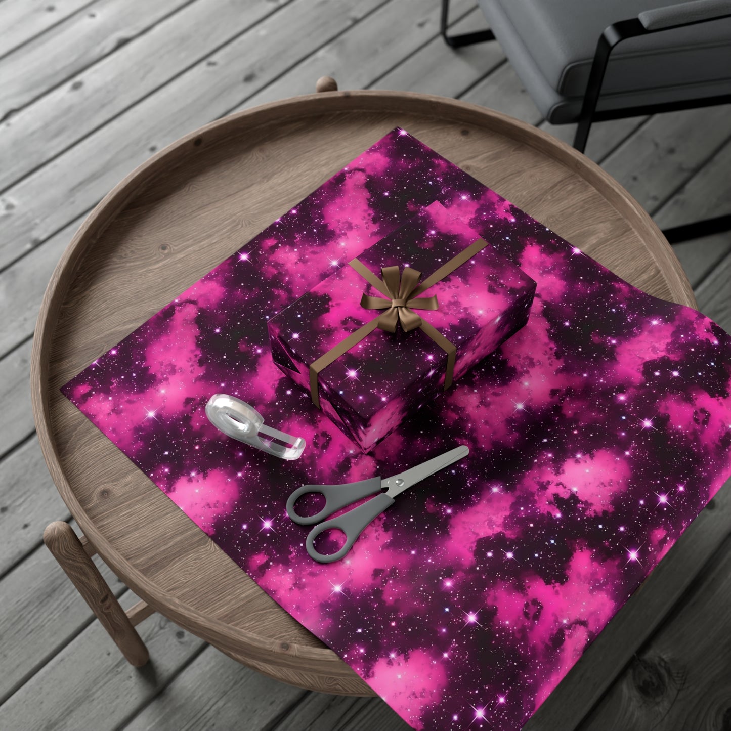 Pink Starscape Wrapping Paper