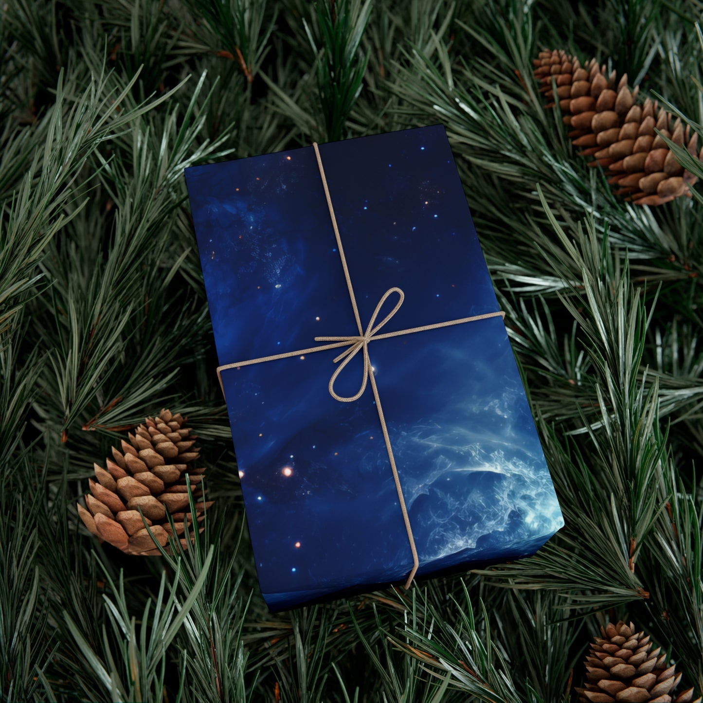 Blue Nebula Cluster Wrapping Paper