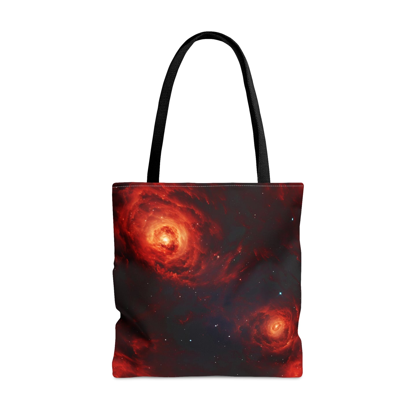 Double Crimson Galaxies Tote Bag