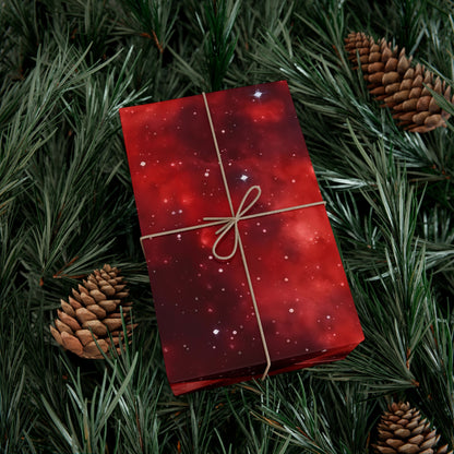 Scarlet Starscape Wrapping Paper