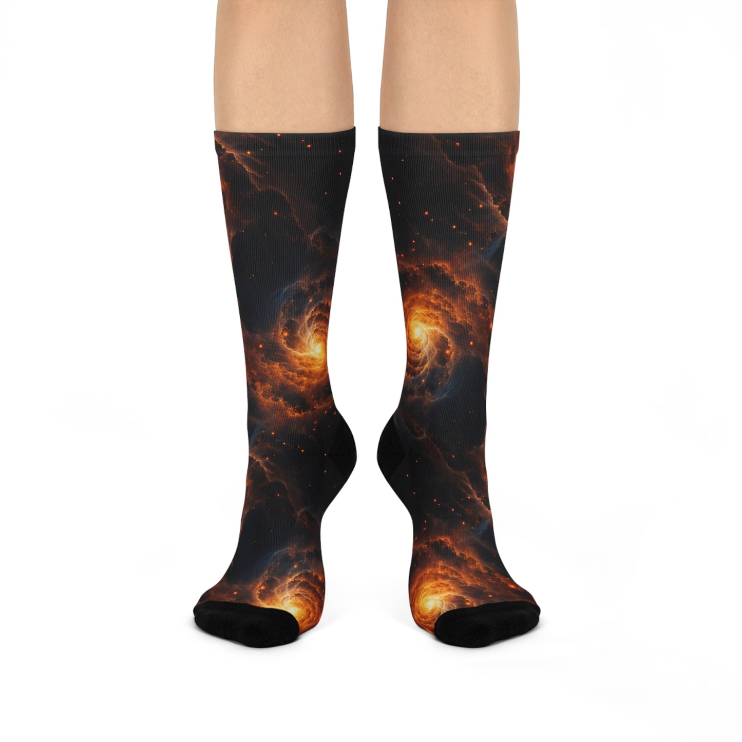 Orange Galaxies Socks