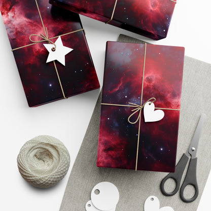 Crimson Nebulae Wrapping Paper