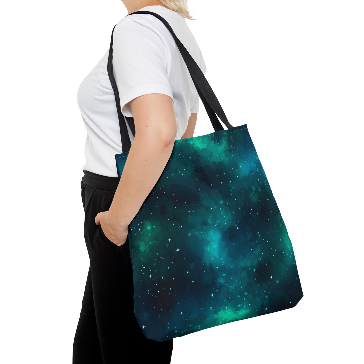 Cyan Starscape Tote Bag