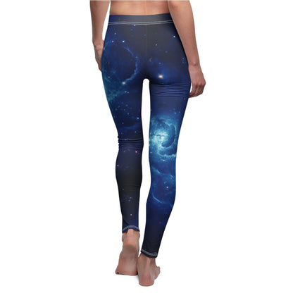 Blue Nebula Cluster Casual Leggings