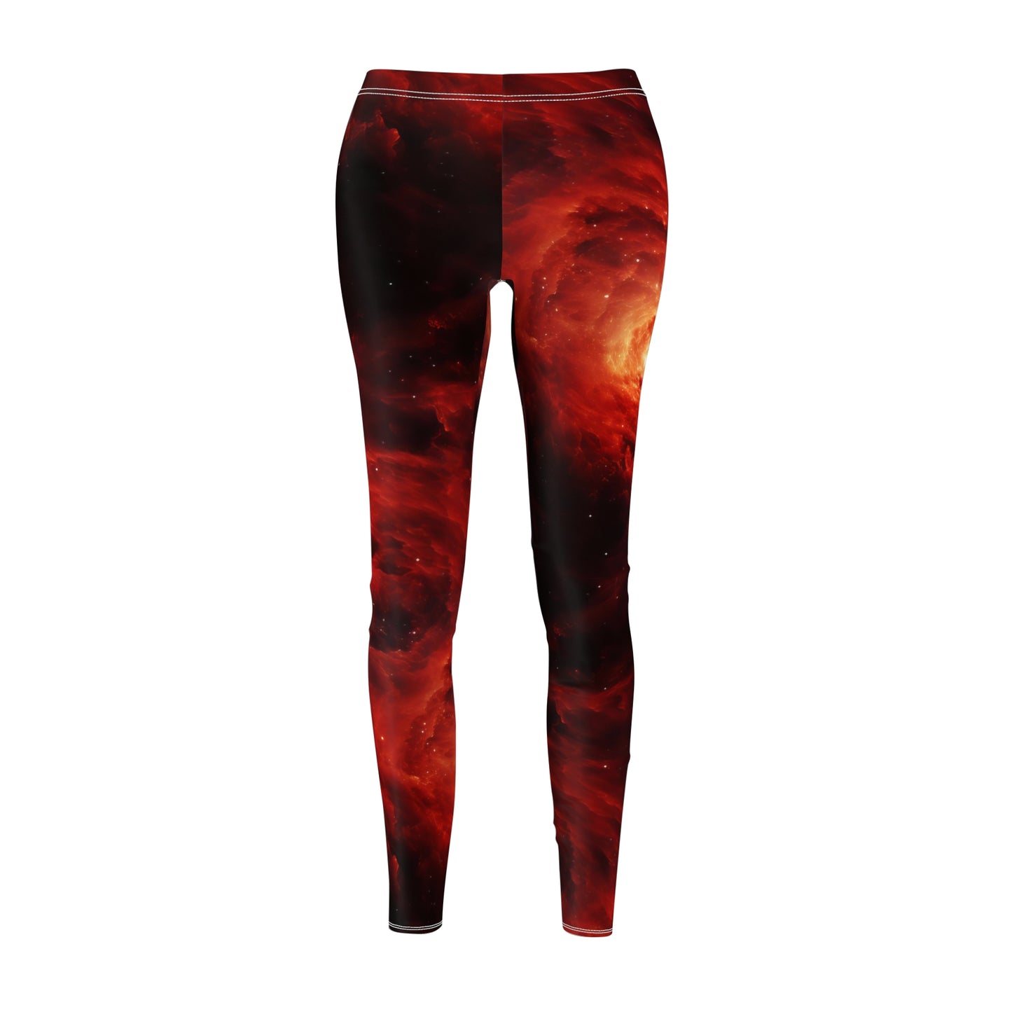 Double Crimson Galaxies Casual Leggings