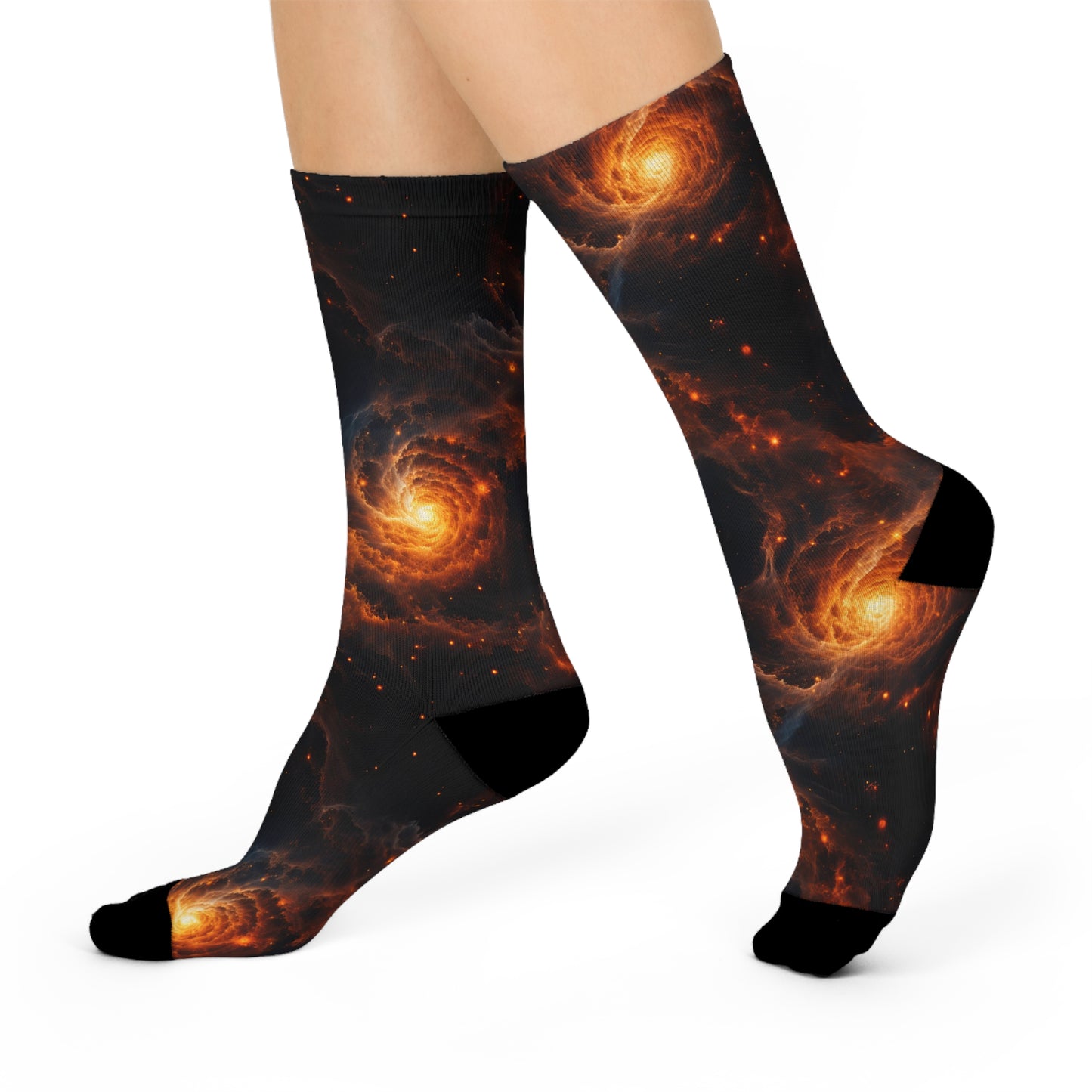 Orange Galaxies Socks