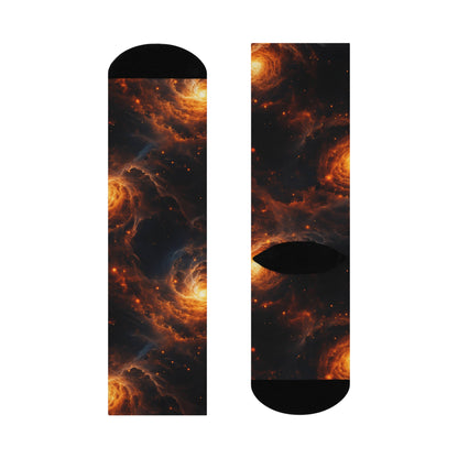 Orange Galaxies Socks