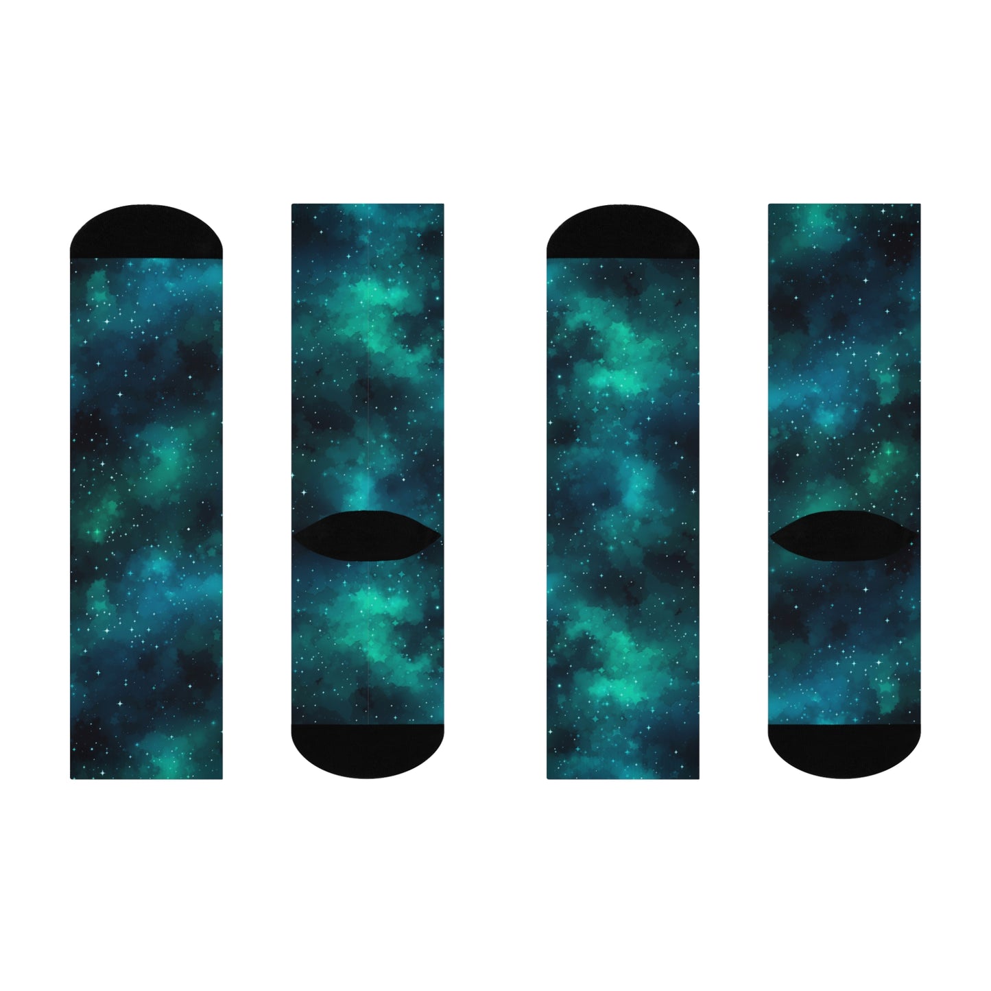 Cyan Starscape Socks