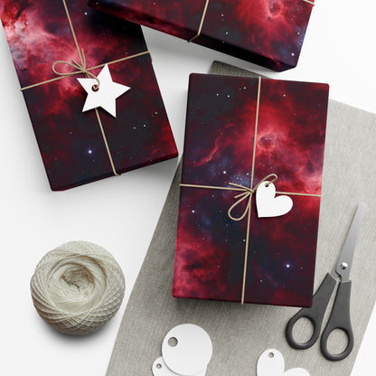 Crimson Nebulae Wrapping Paper