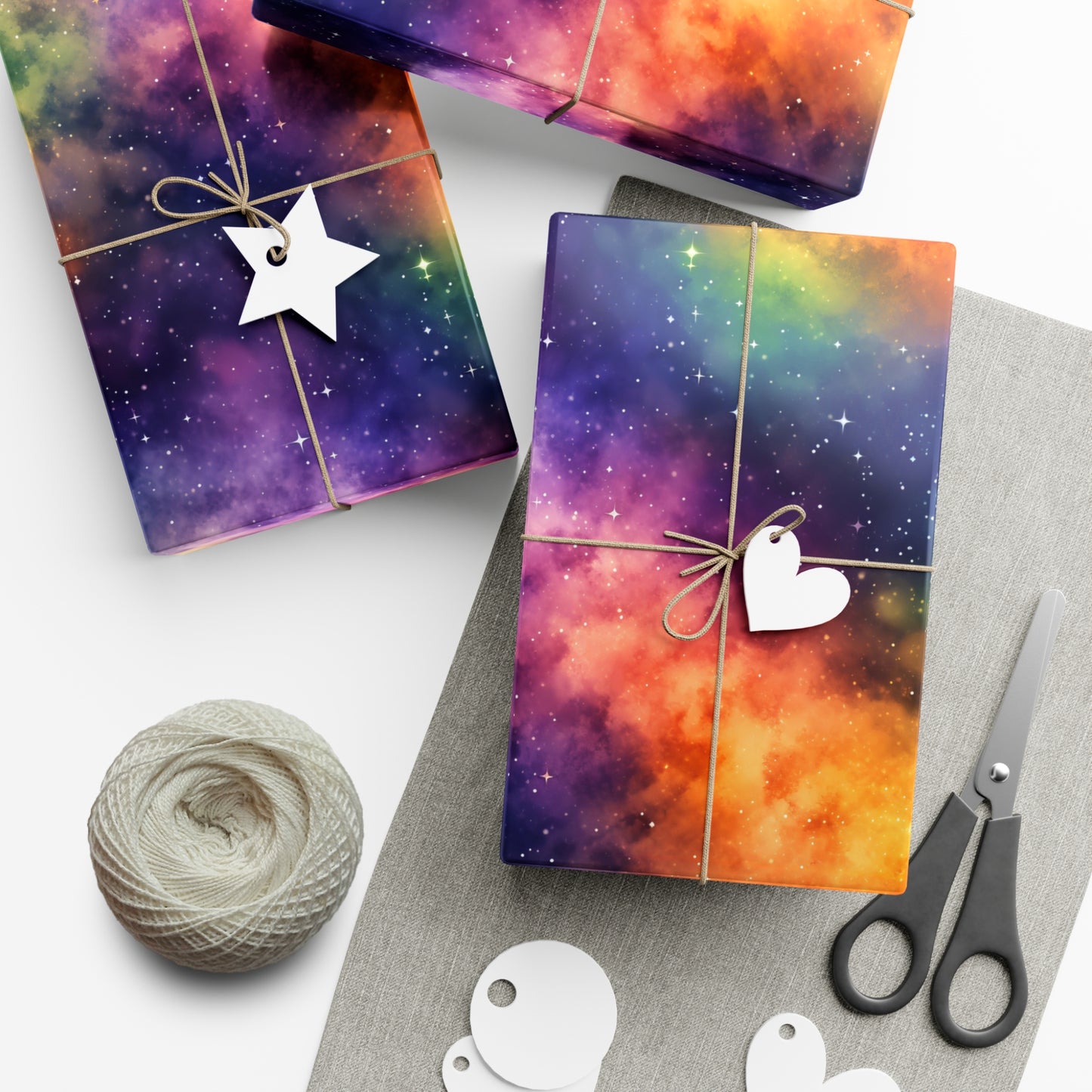 Rainbow Space Wrapping Paper