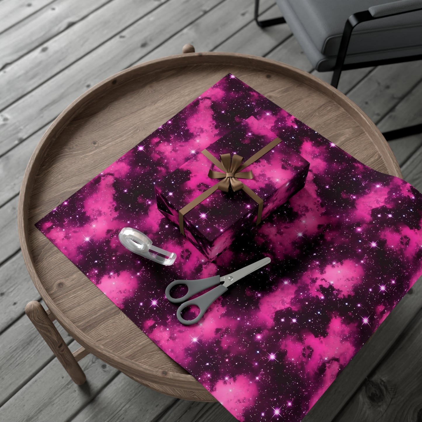 Pink Starscape Wrapping Paper