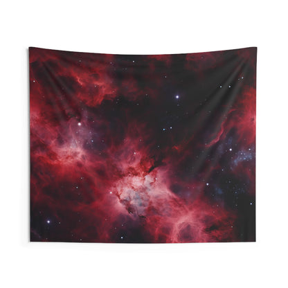 Crimson Nebulae Wall Tapestry