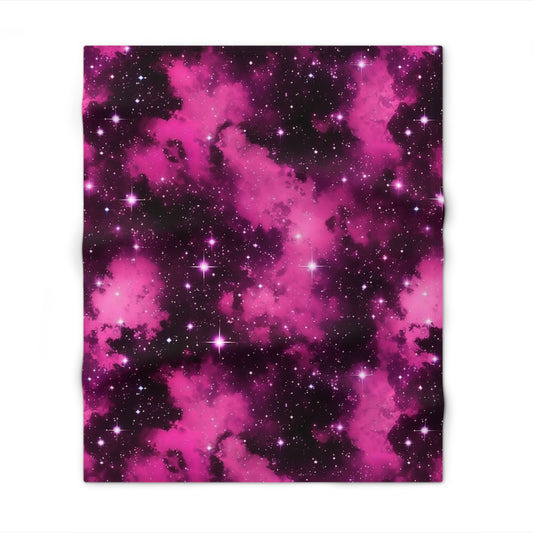 Pink Starscape Throw Blanket