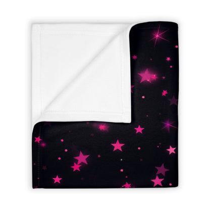 Pink Stars Throw Blanket