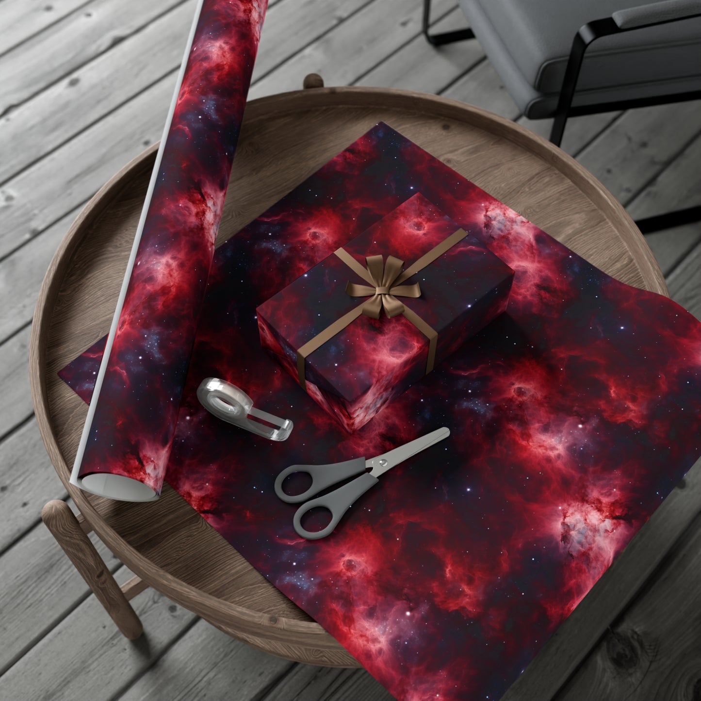 Crimson Nebulae Wrapping Paper