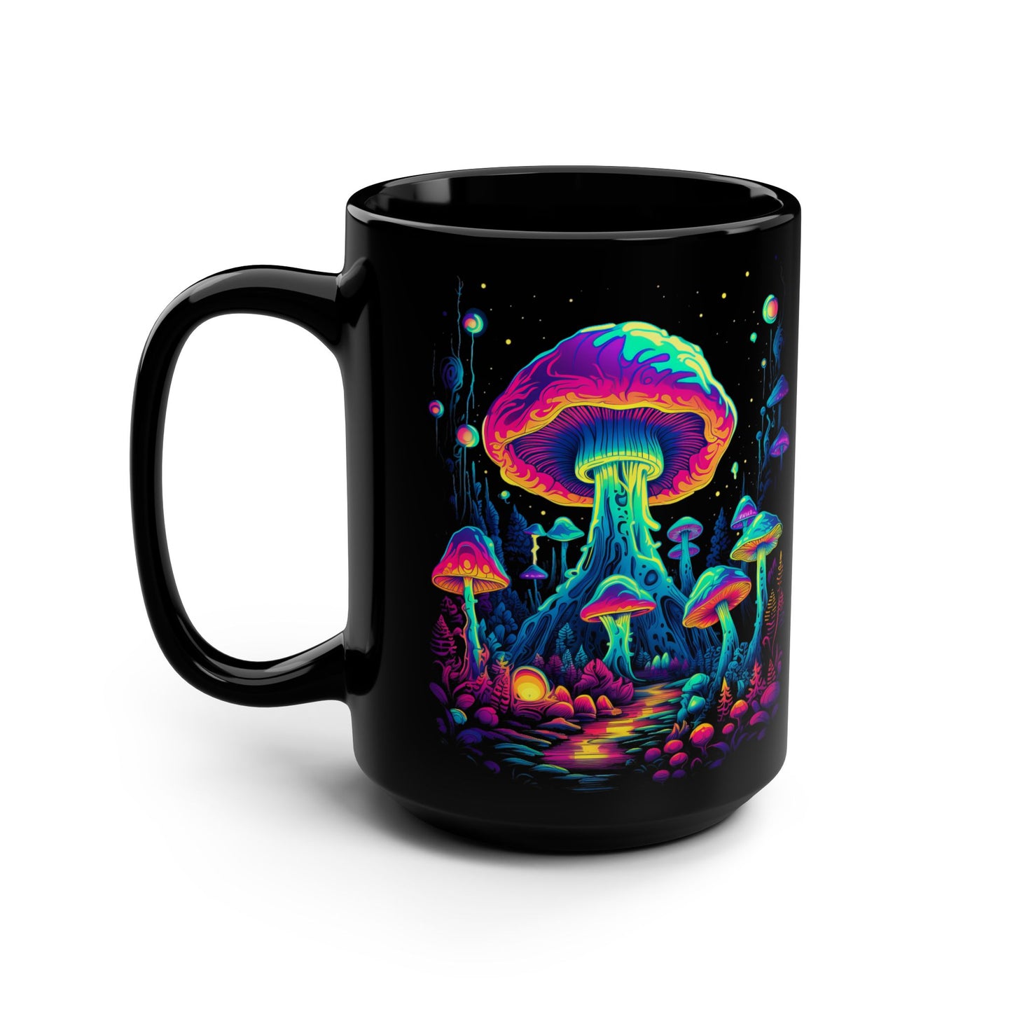 Trippy Mushroom Forest 15oz Coffee Mug