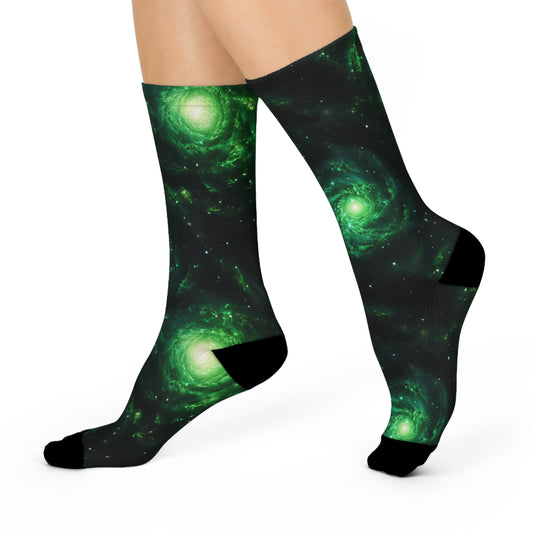 Green Galaxies Socks