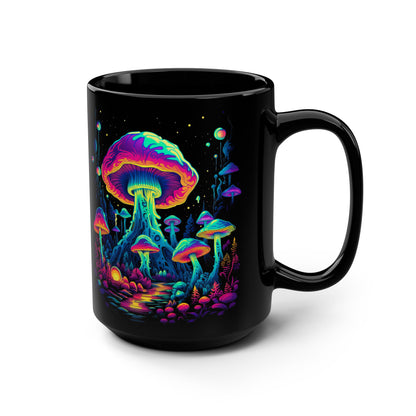 Trippy Mushroom Forest 15oz Coffee Mug