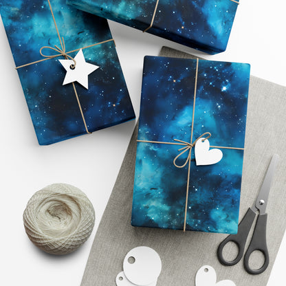 Cerulean Starscape Wrapping Paper