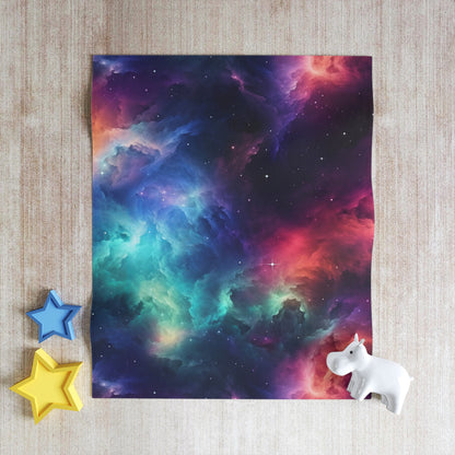 Neon Nebula Throw Blanket