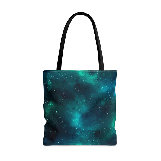 Cyan Starscape Tote Bag