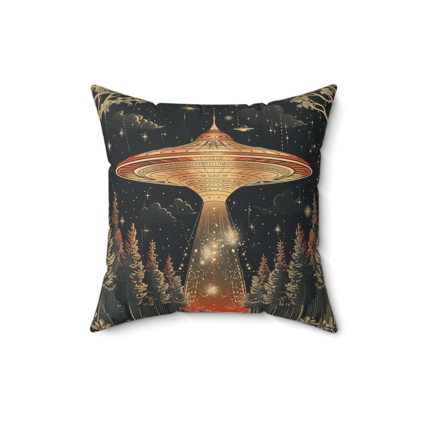 Forest Abduction Throw Pillow