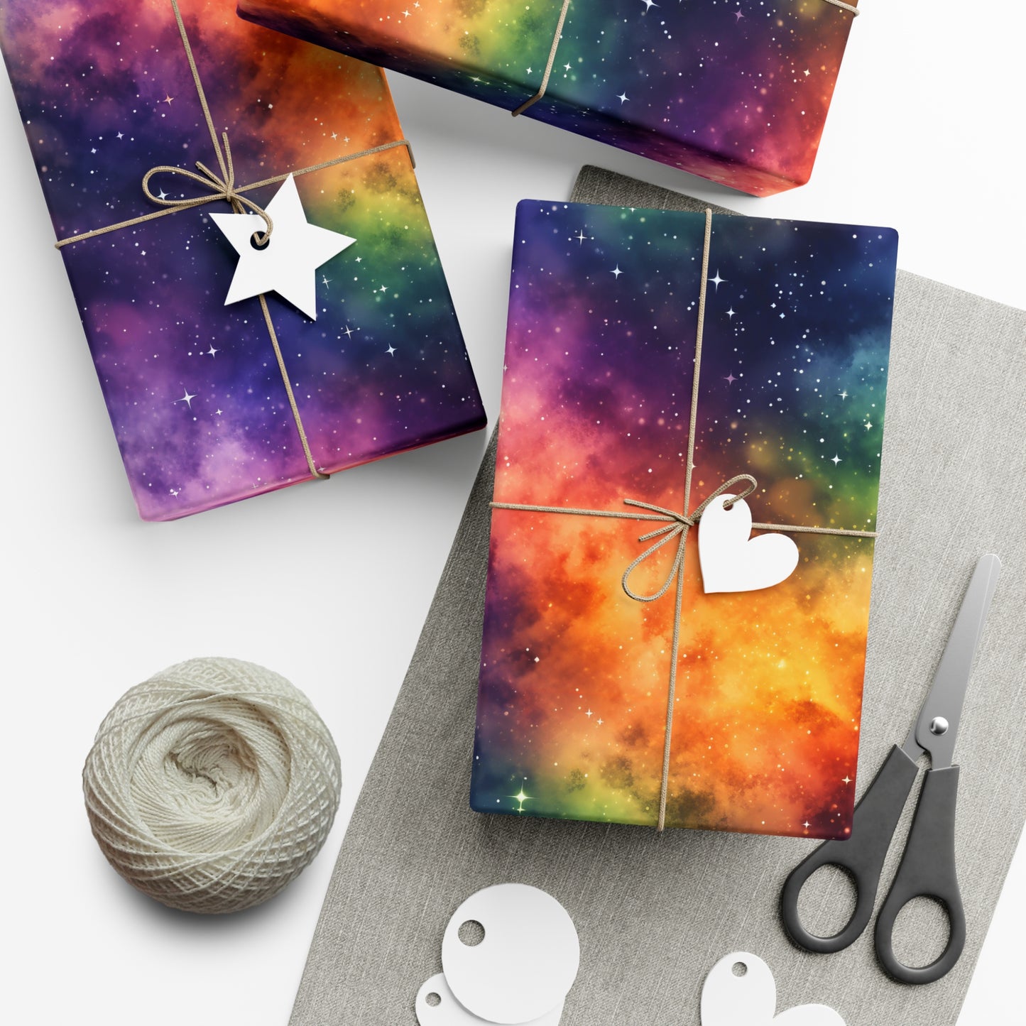 Rainbow Space Wrapping Paper