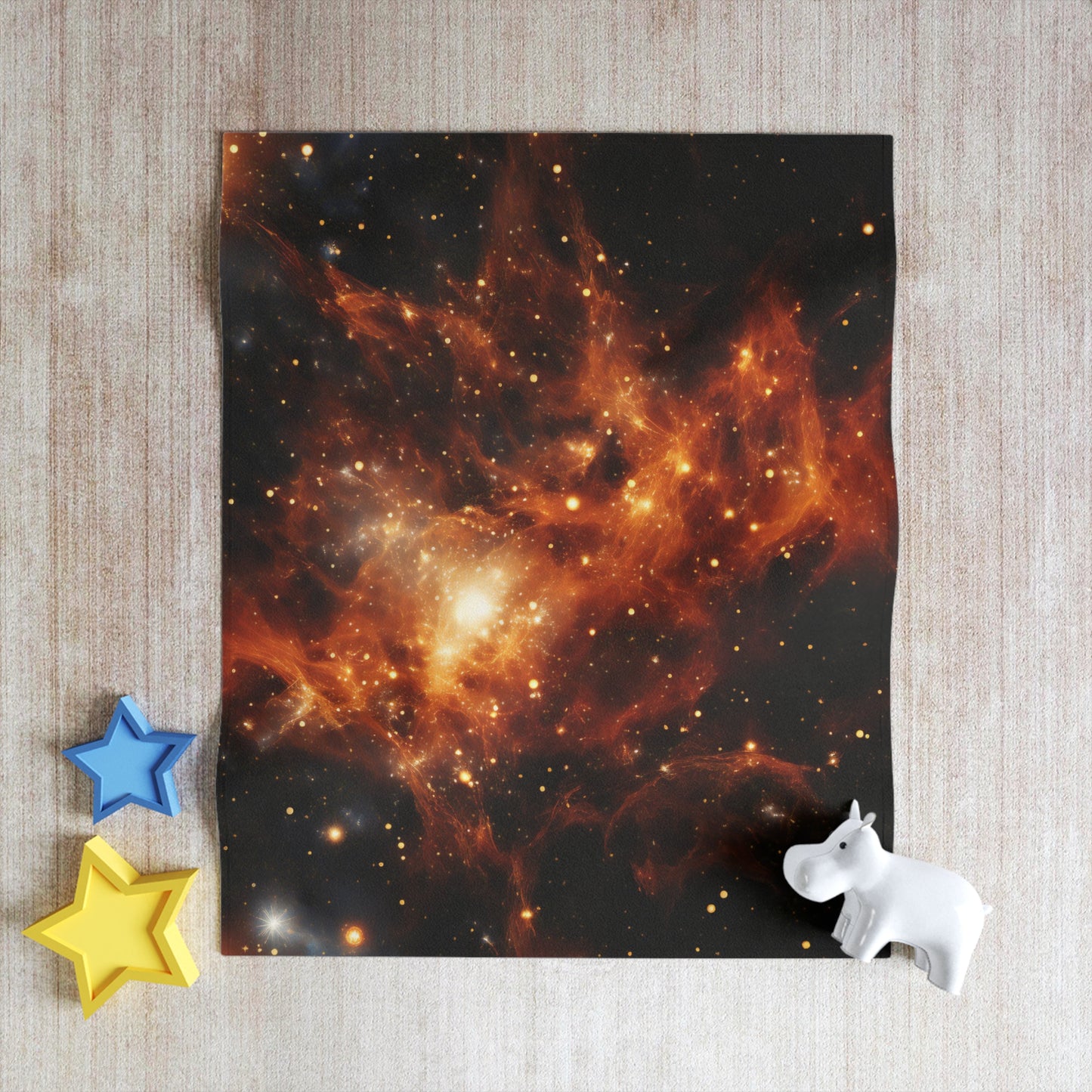 Orange Nebulae Throw Blanket