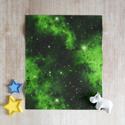 Lime Space Throw Blanket