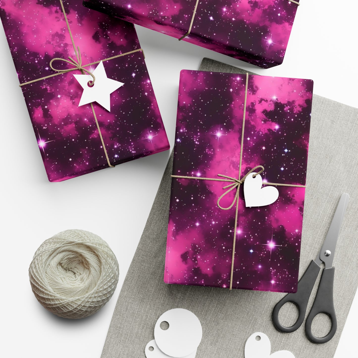 Pink Starscape Wrapping Paper