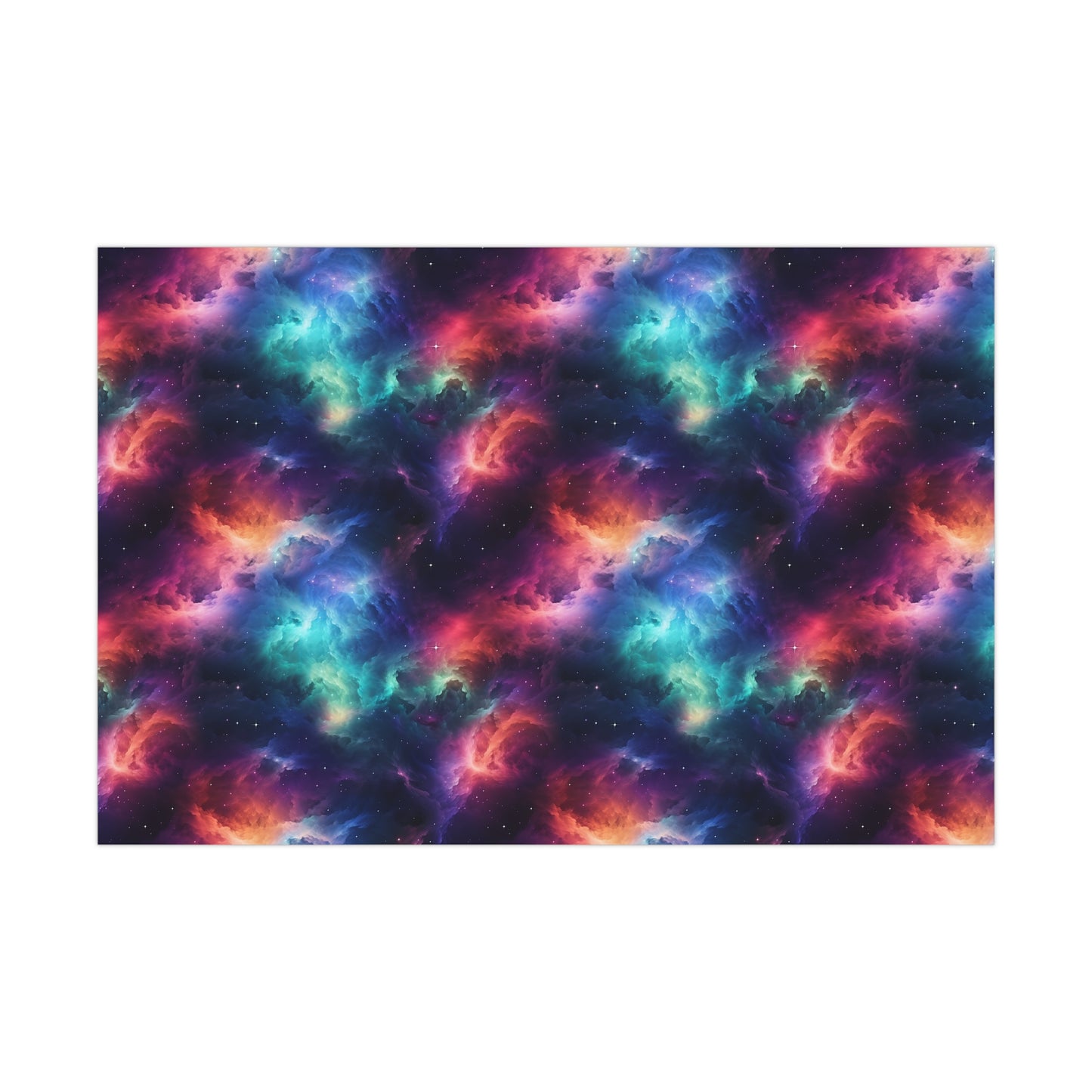 Neon Nebula Wrapping Paper