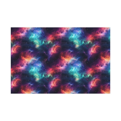 Neon Nebula Wrapping Paper