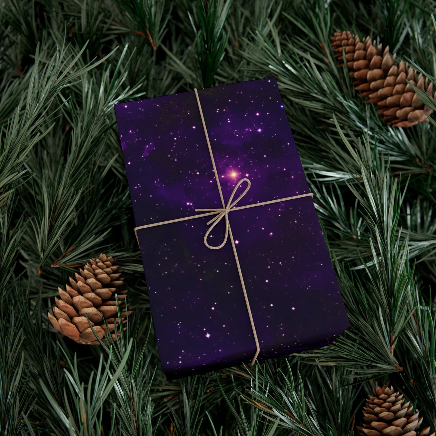 Dark Purple Space Wrapping Paper