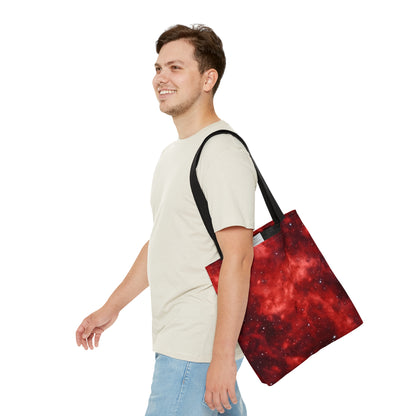 Scarlet Starscape Tote Bag